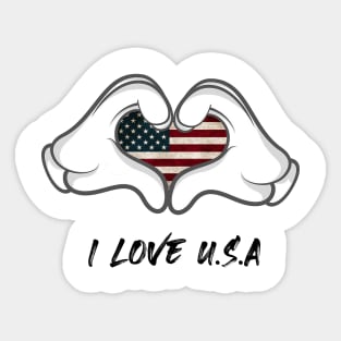 i love usa Sticker